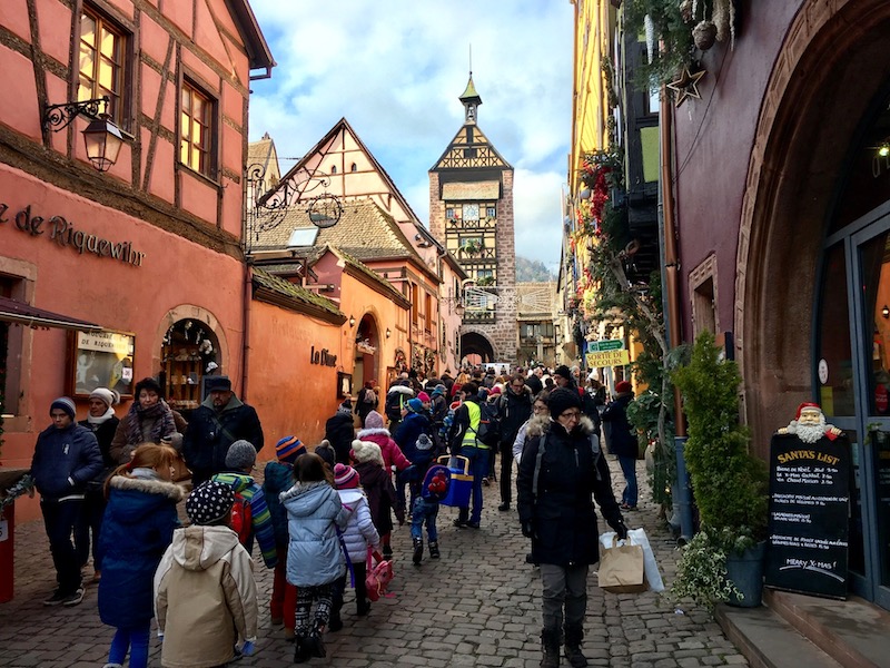 Narrow street in Riquewihr.